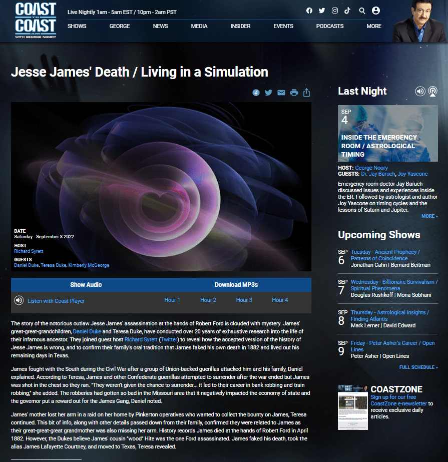 Coast to Coast AM with Richard&nbsp;Syrett